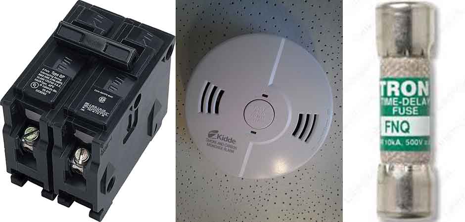 LIFE SAFETY, Smoke detector, carbon monoxide detector, radon dector, heat detector, emergency generator